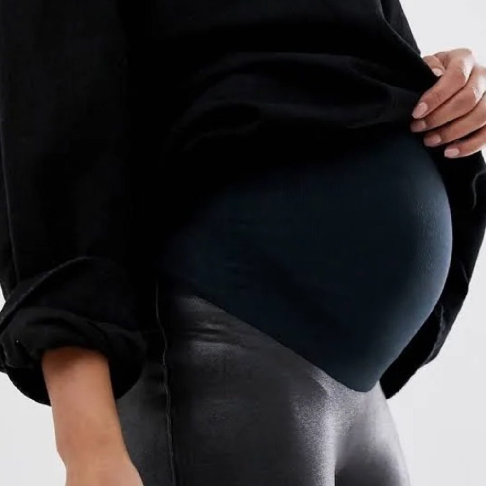 SPANX Faux Leather Maternity Leggings